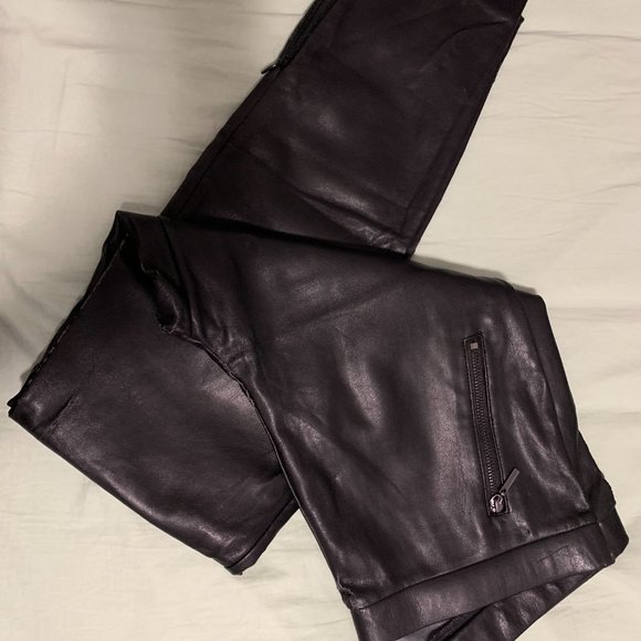 Black Leather Pants - Picture 3 of 4